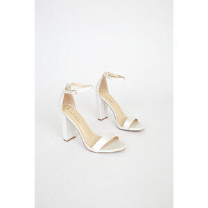 Lulus Taylor Ivory Satin Ankle Strap Heels White - Size 10